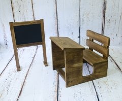 AHŞAP OKUL SIRASI VE TAHTA