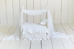 AHŞAP DANTEL PRENSES YATAK SETİ