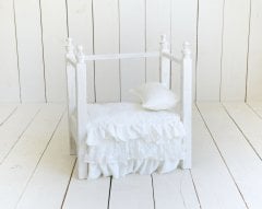 AHŞAP DANTEL PRENSES YATAK SETİ