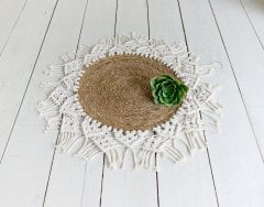DEKORATİF MAKROME DETAYLI ÖRTÜ