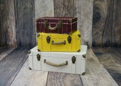 AHŞAP 3LÜ BAVUL SETİ