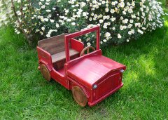 AHŞAP SAFARİ ARABA KIRMIZI