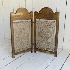 AHŞAP MAKROMELİ PARAVAN