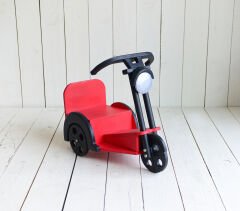 AHŞAP MOTOSİKLET (MOTOR) KIRMIZI
