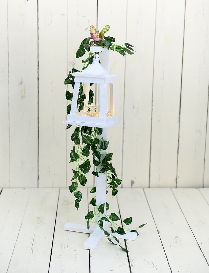 AHŞAP SOKAK LAMBASI BEYAZ