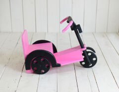 AHŞAP MOTOSİKLET (MOTOR) PEMBE