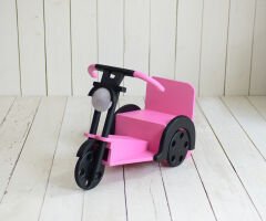 AHŞAP MOTOSİKLET (MOTOR) PEMBE