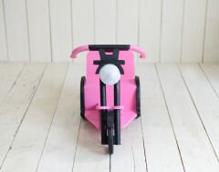AHŞAP MOTOSİKLET (MOTOR) PEMBE