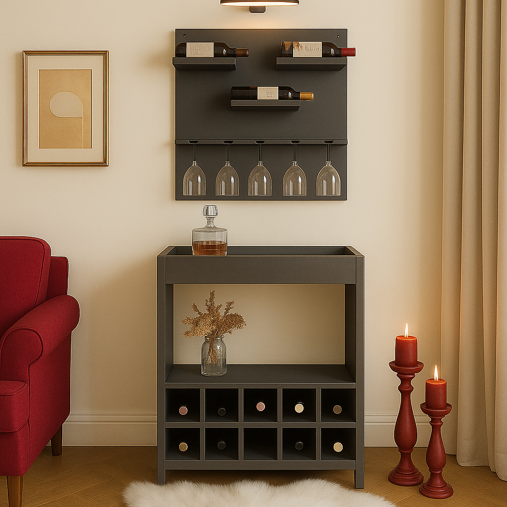 AHŞAP DEKORATİF İÇKİ DOLABI