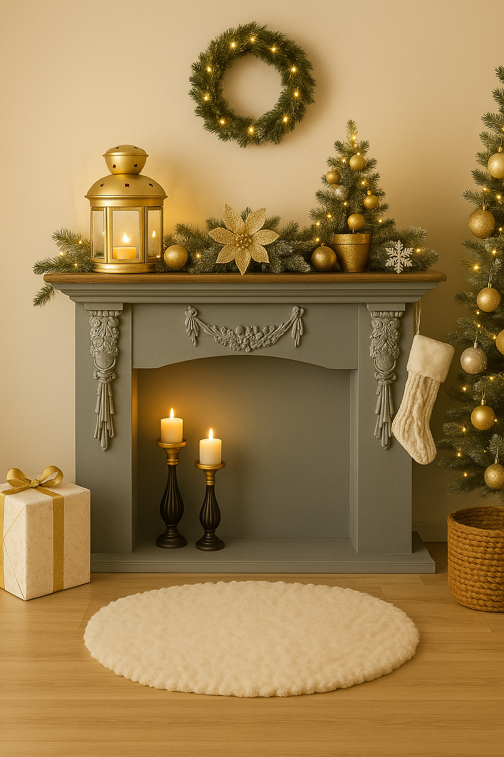 AHŞAP DEKORATİF ŞÖMİNE