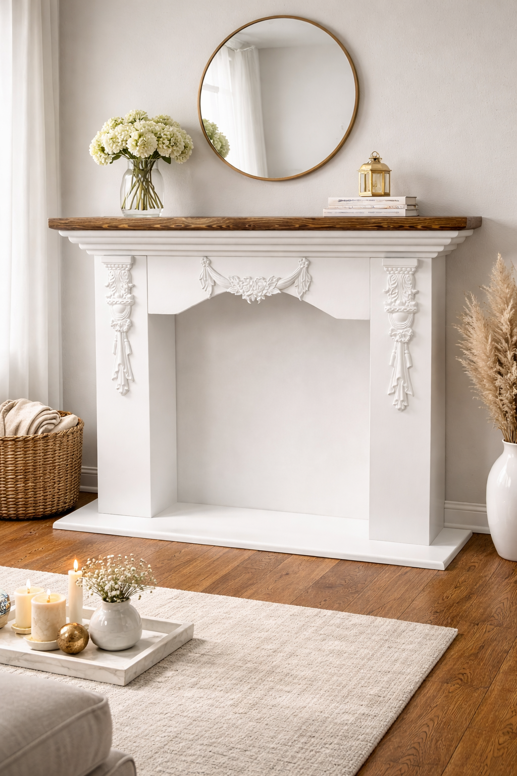 AHŞAP DEKORATİF ŞÖMİNE