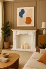 AHŞAP DEKORATİF ŞÖMİNE