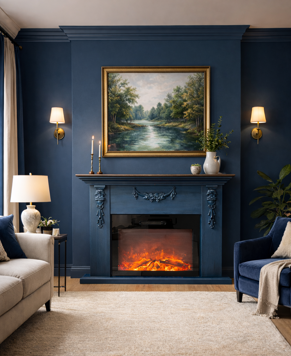 AHŞAP ŞÖMİNE ELEKTRİKLİ ŞÖMİNE