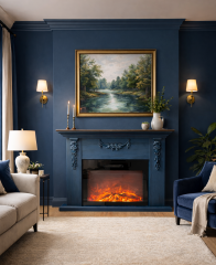 AHŞAP ŞÖMİNE ELEKTRİKLİ ŞÖMİNE