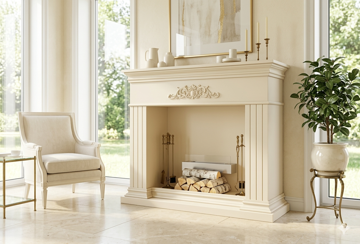 AHŞAP DEKORATİF ŞÖMİNE