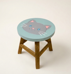 AHŞAP TABURE SANDALYE KEDİ