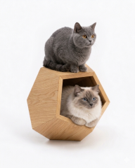 AHŞAP KEDİ EVİ YATAĞI