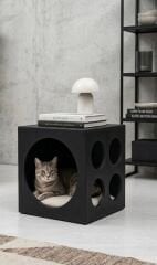 AHŞAP KEDİ EVİ YATAĞI