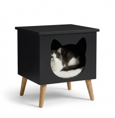 AHŞAP KEDİ YATAĞI KOMODİN