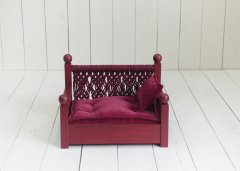 AHŞAP MAKROMELİ YATAK KOLTUK MİNDER DAHİL