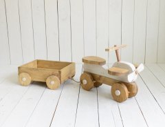 AHŞAP BİSİKLET SEPETLİ