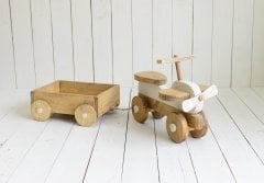 AHŞAP BİSİKLET SEPETLİ