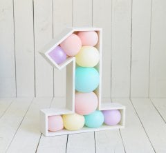 AHŞAP 1 RAKAMI BALONLU